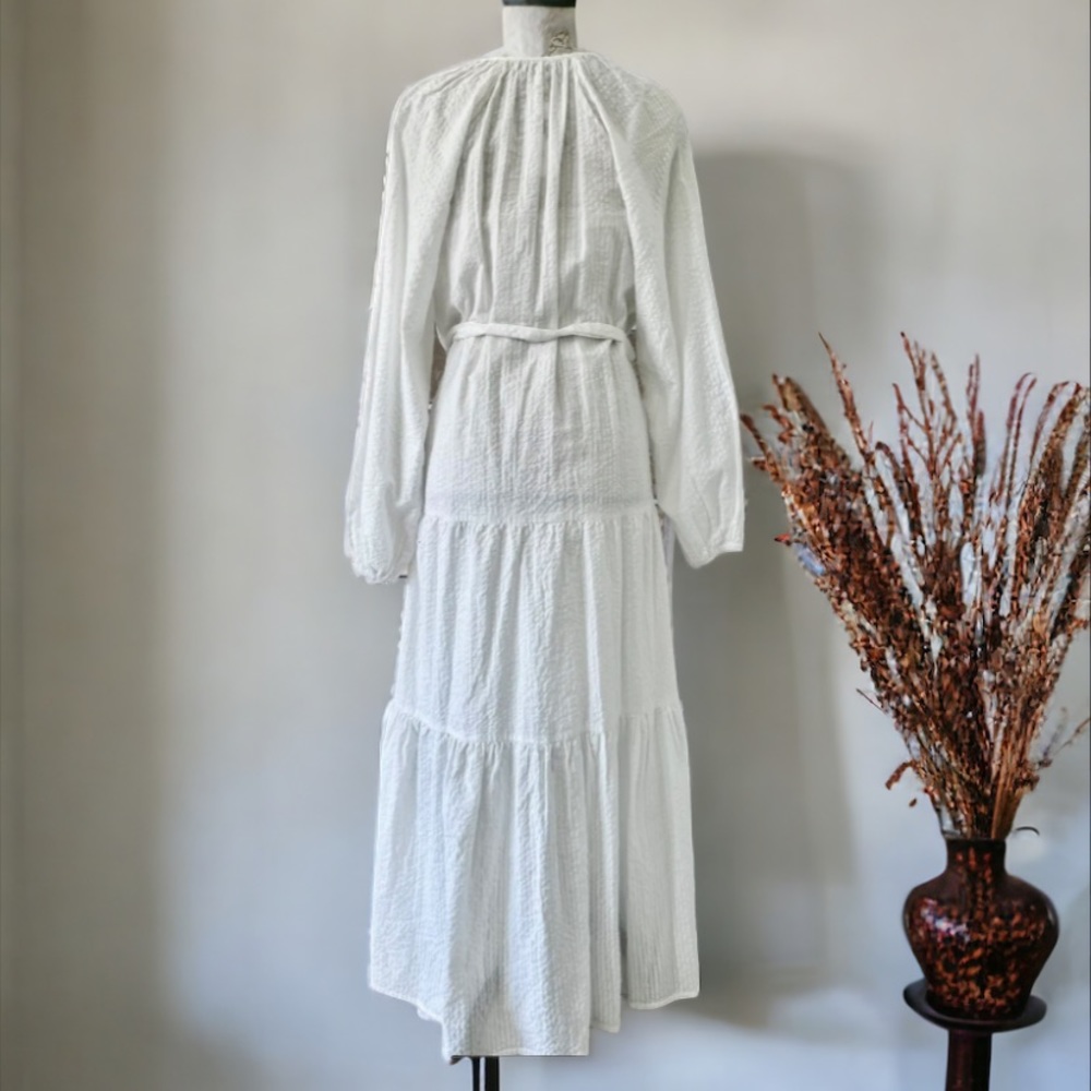 Evereve Roan + Ryan Josephine Tiered Long Sleeve Maxi Dress Size Small - Picture 7 of 11
